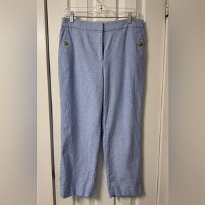 J. Crew Sky Blue Linen Trousers Pants